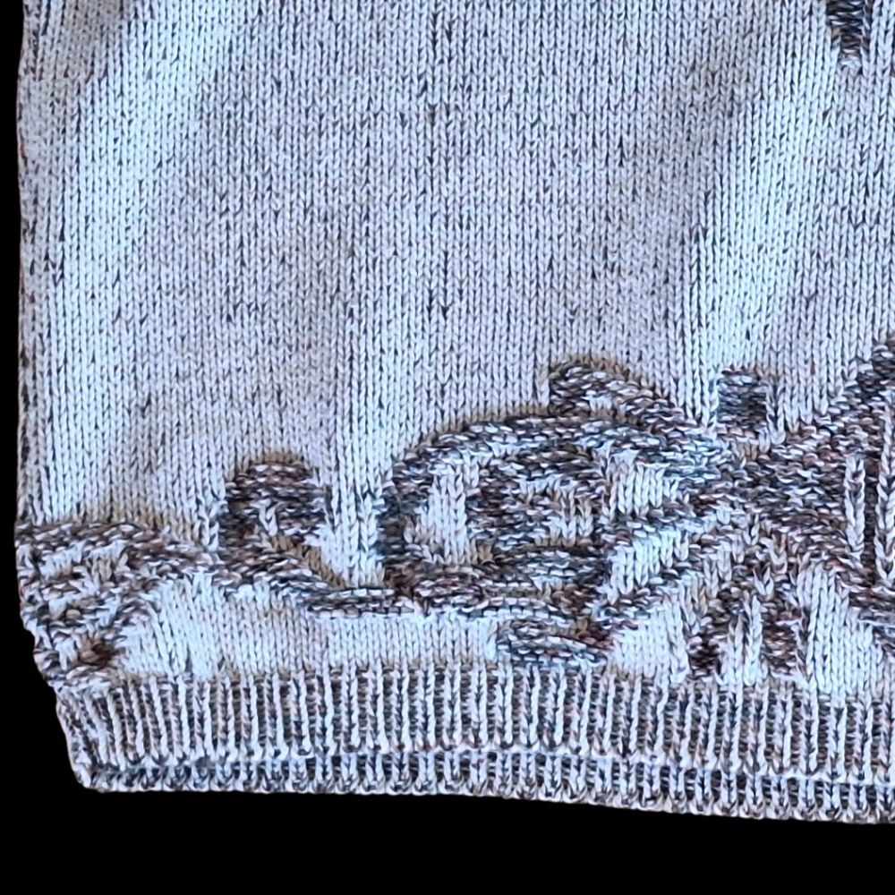 David Brett Vintage Floral Pattern Sweater Knitted Cotton Made in USA size Large - Picture 15 of 16